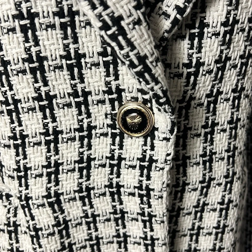 Rachel Zoe black & white coat, size XS - Picture 3 of 5